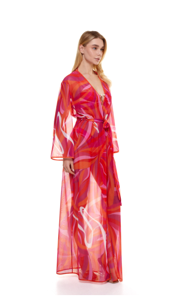 Mesh robe with "La Linia Viva"