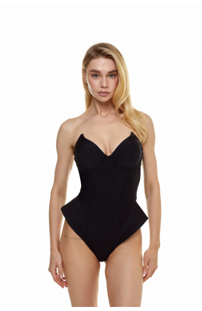 Solid One-Piece Swimsuit, Devil’s Muse
