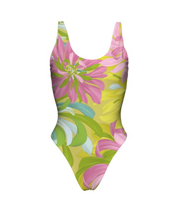 One-piece with print, tank top style, Flirt in Bloom