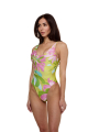 One-piece with print, tank top style, Flirt in Bloom