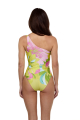 One-Piece Printed Swimsuit, One-Shoulder, Flirt in Bloom