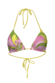 Triangle bikini top "Flirt in Bloom" print 