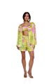 Shirt, Artificial Silk, "Flirt in Bloom" print