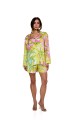 Shirt, Artificial Silk, "Flirt in Bloom" print