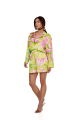 Shirt, Artificial Silk, "Flirt in Bloom" print