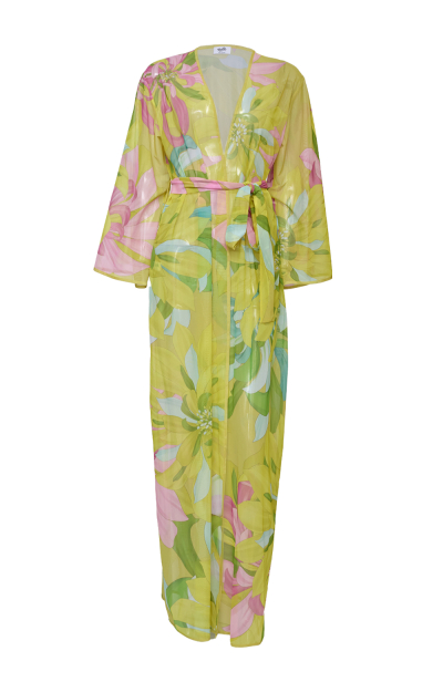 Mesh robe with "Flirt in Bloom"