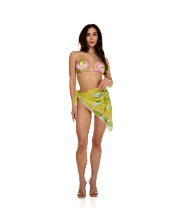 Headscarf, mesh, "Flirt in Bloom" print, 90х90