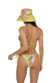 V bikini briefs with ties, "Flirt in Bloom" print