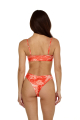 Stretch terry bikini top, "Savage Sunset" print