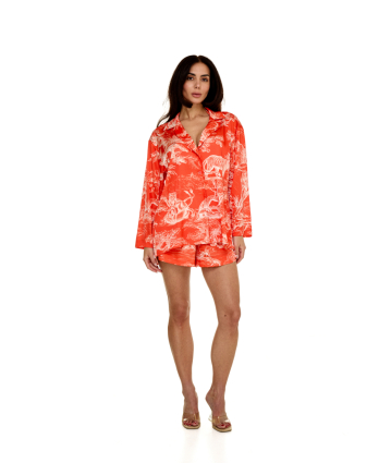 Shirt, Artificial Silk, "Savage Sunset" print