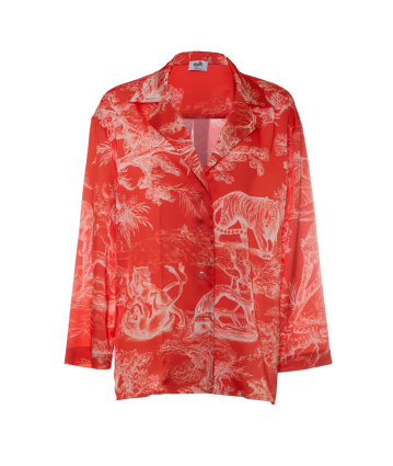 Shirt, Artificial Silk, "Savage Sunset" print