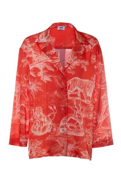 Shirt, Artificial Silk, "Savage Sunset" print