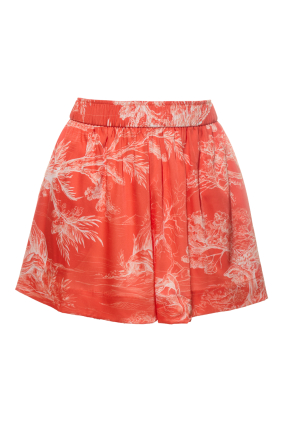 Women's shorts, Artificial Silk, "avage Sunset" print