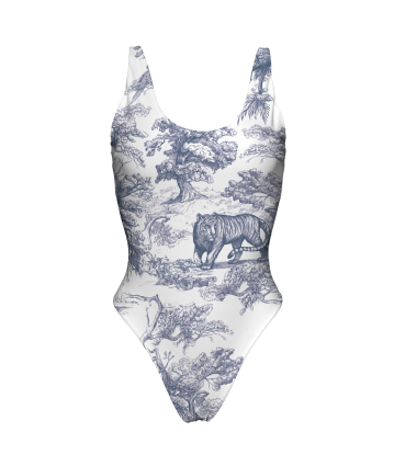 One-piece with print, tank top style, Savage Garden