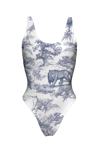 One-piece with print, tank top style, Savage Garden