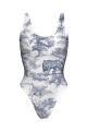 One-piece with print, tank top style, Savage Garden