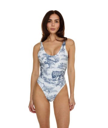 One-piece with print, tank top style, Savage Garden