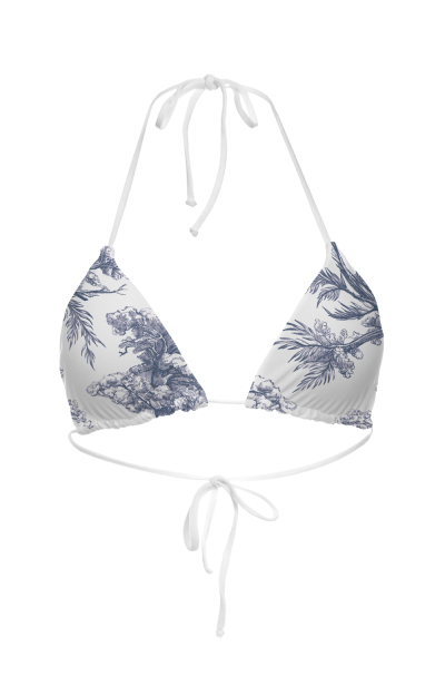 Triangle bikini top "Savage Garden" print 