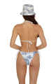 V bikini briefs with ties, "Savage Garden" print