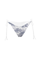 V bikini briefs with ties, "Savage Garden" print