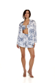 Shirt, Artificial Silk, "Savage Garden" print