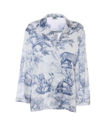Shirt, Artificial Silk, "Savage Garden" print