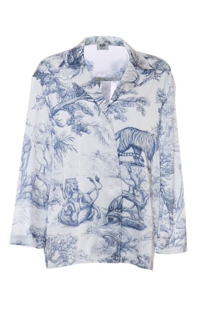 Shirt, Artificial Silk, "Savage Garden" print