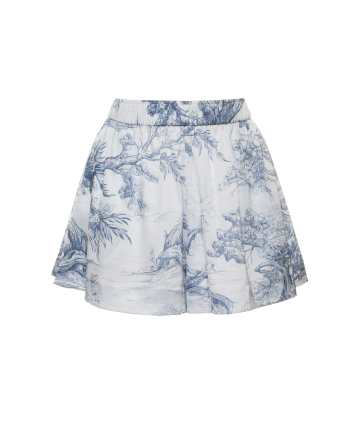 Women's shorts, Artificial Silk, "Savage Garden" print