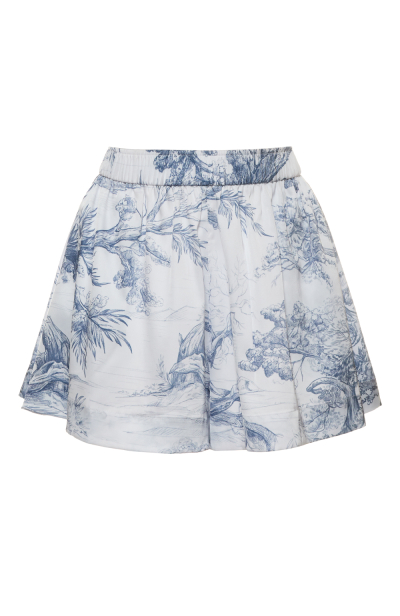 Women's shorts, Artificial Silk, "Savage Garden" print