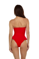 Solid One-Piece Swimsuit, Red, Devil’s Muse