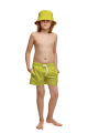 Kids swim shorts with "Flirt in Bloom" print