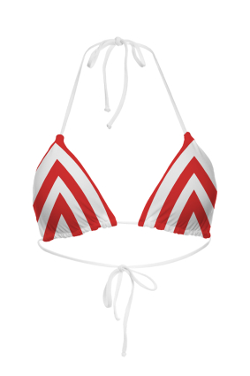 Triangle bikini top "RED Monochrome" print 