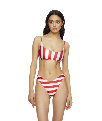 V bikini briefs with "RED Monochrome" print