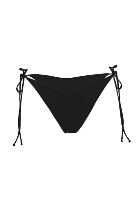 V bikini briefs with ties, Black