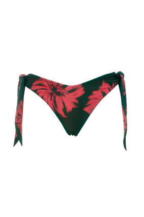 Tie side bikini briefs with "Bali" print