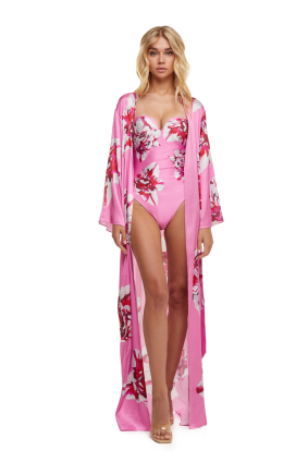 Silk robe with "Carnaval de Nice"