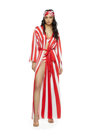 Silk robe with "RED Monochrome"