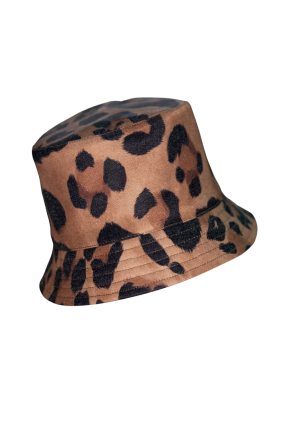 Bucket hat, Leopard Natural