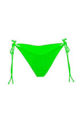 V bikini briefs with ties, Green neon