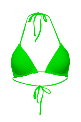 Triangle bikini top, Green neon
