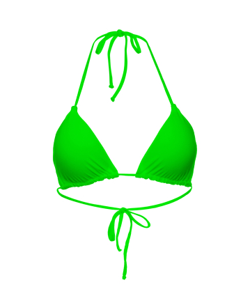 Triangle bikini top, Green neon