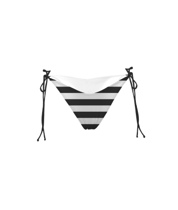 V bikini briefs with ties, "Monochrome" print