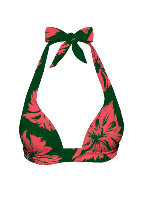 Triangle bikini top with "Bali" print 