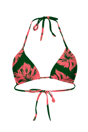 Triangle bikini top "Bali" print