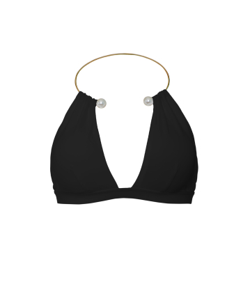 Chain necklace with pearls "Black" top