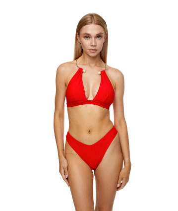 V bikini briefs with "Red"