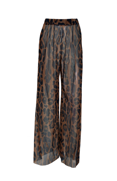 Pants, mesh, print "Leopard Natural"