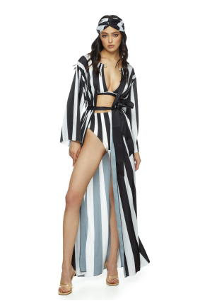 Silk robe with "Monochrome"