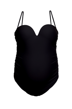 One-piece swimsuit, maternity body, Black