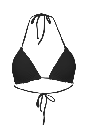 Triangle bikini top, Black